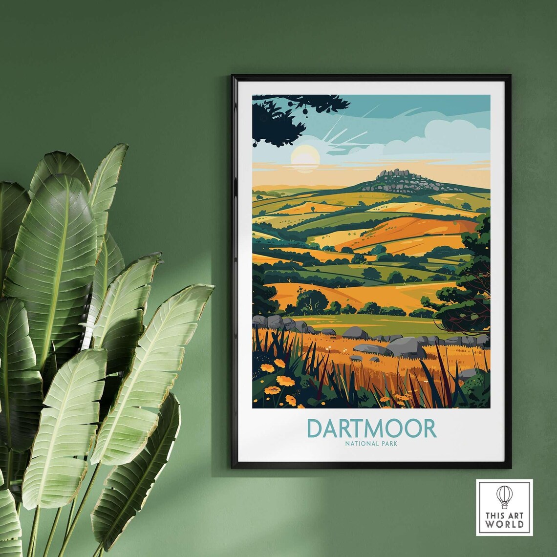 Dartmoor National Park, England Landscape Art Print - Image 2