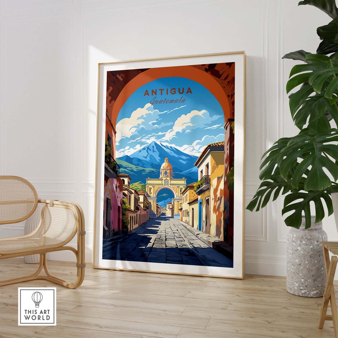Antigua Guatemala Poster Travel Poster Birthday Present Wedding Anniversary Gift Art Print - Image 3