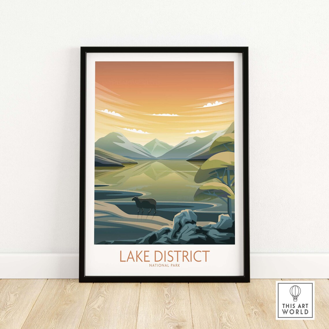 Lake District National Park Travel Poster Art Print