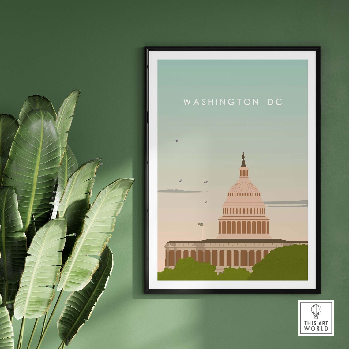 Washington DC Poster Print, Capitol Hill Travel Poster - Image 2