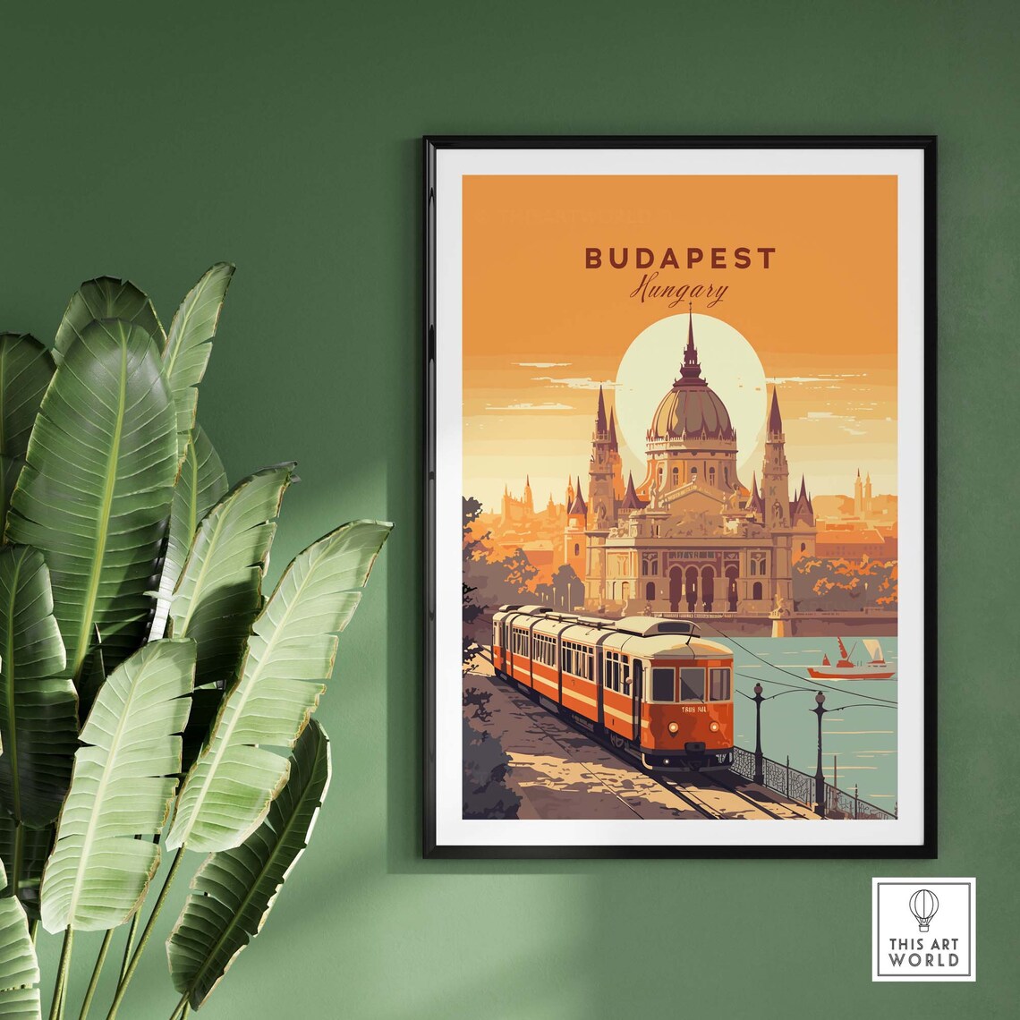 Budapest Travel Poster Print, European City View - Image 2