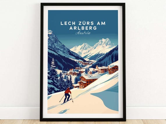 Lech Zrs Am Arlberg Travel Poster, Austria Gift