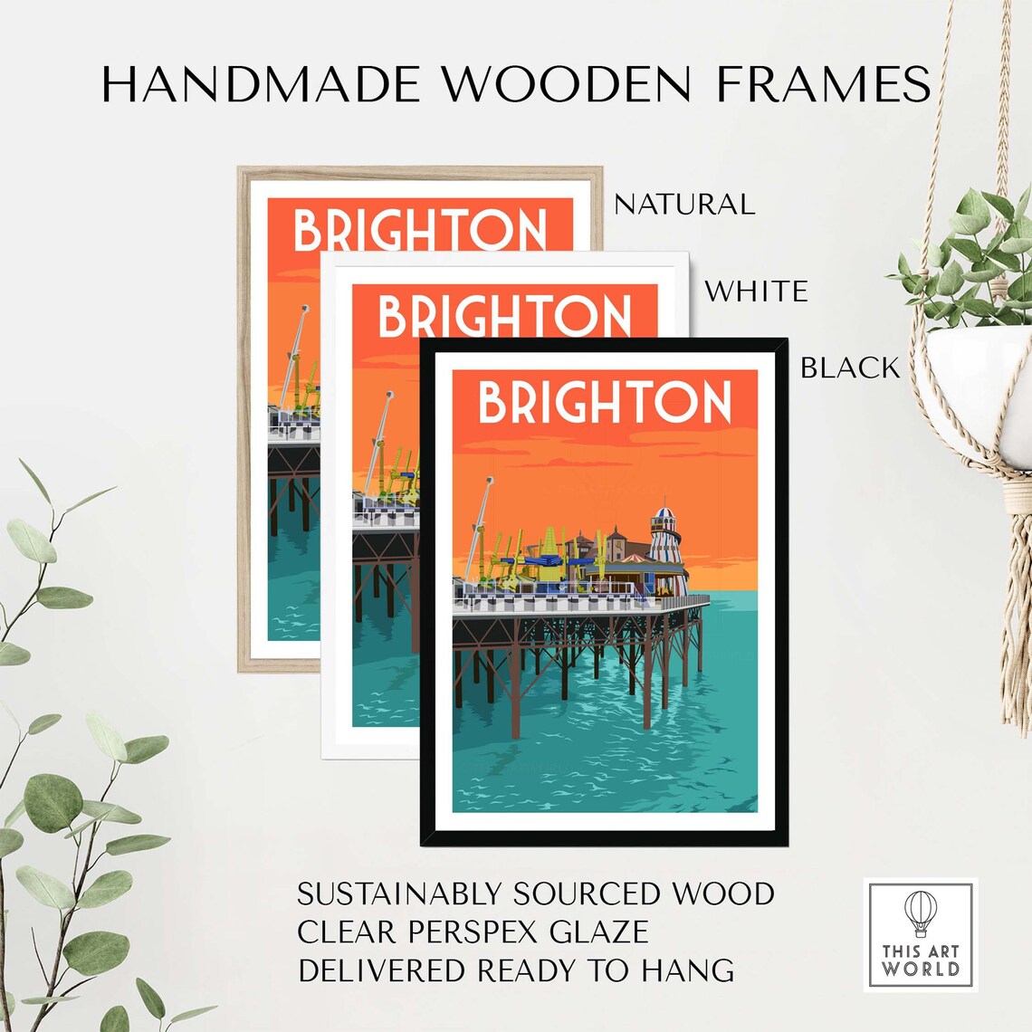 Brighton Vintage Retro Travel Poster, Brighton Pier - Image 2