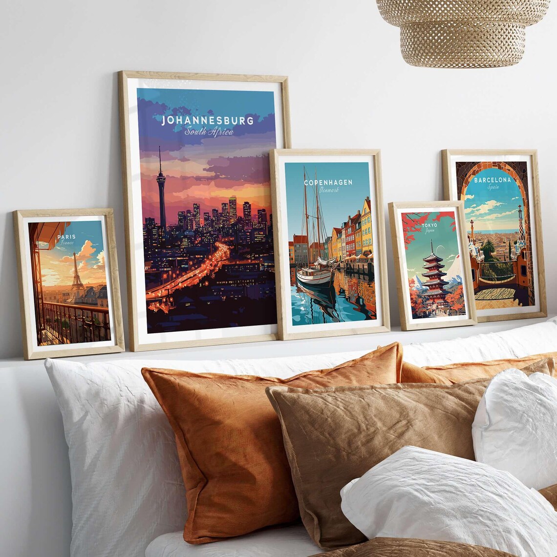 South Africa Skyline, Joburg at Night Art Print - Image 3