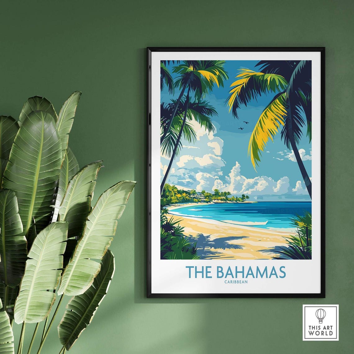 The Bahamas Travel Poster, Caribbean Illustration - Image 2