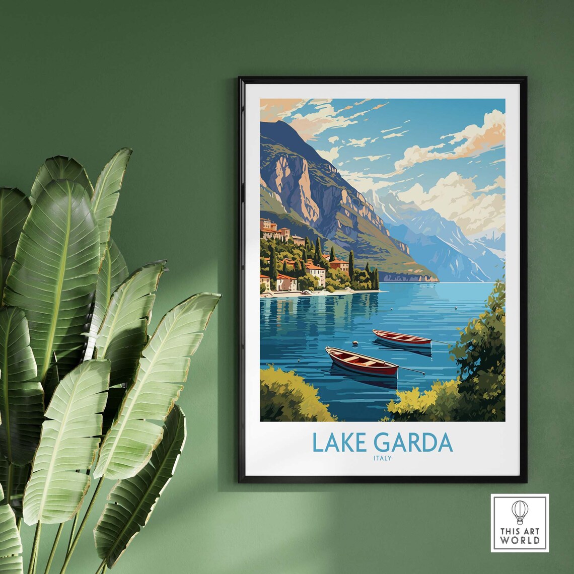 Lake Garda Italy Travel Poster Art Print - Image 2