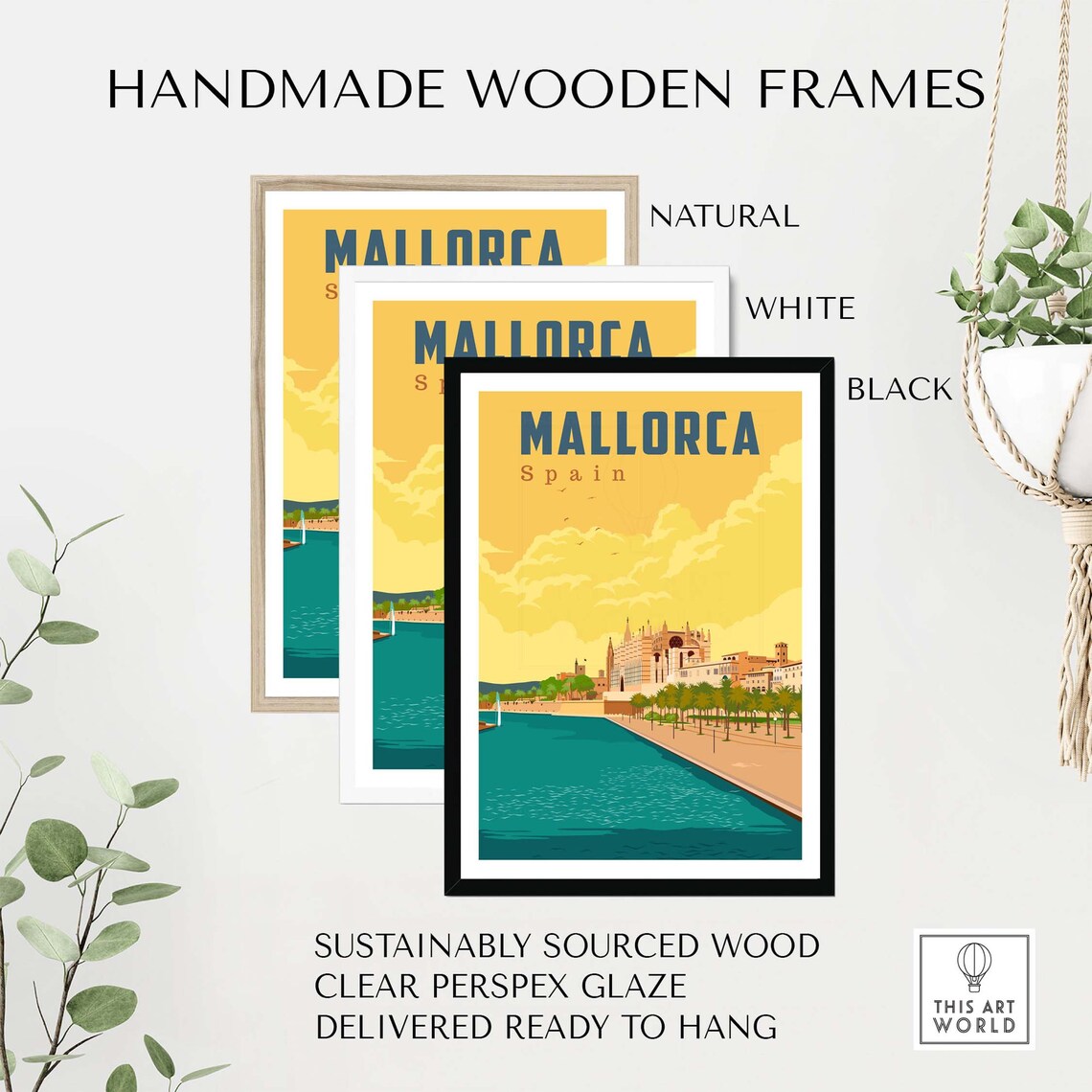 Mallorca Spain Travel Poster, Majorca Wall Art - Image 2