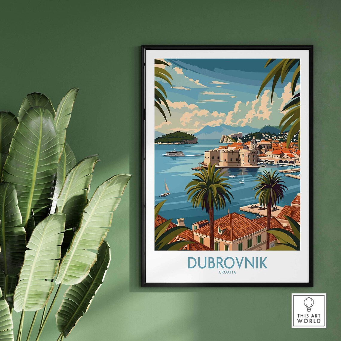 Dubrovnik Travel Poster, Croatia Wall Art - Image 2