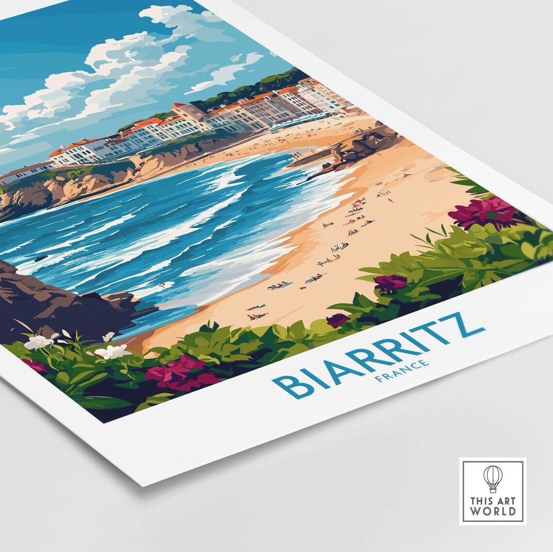 Biarritz Travel Poster, France Wall Art Print - Image 4