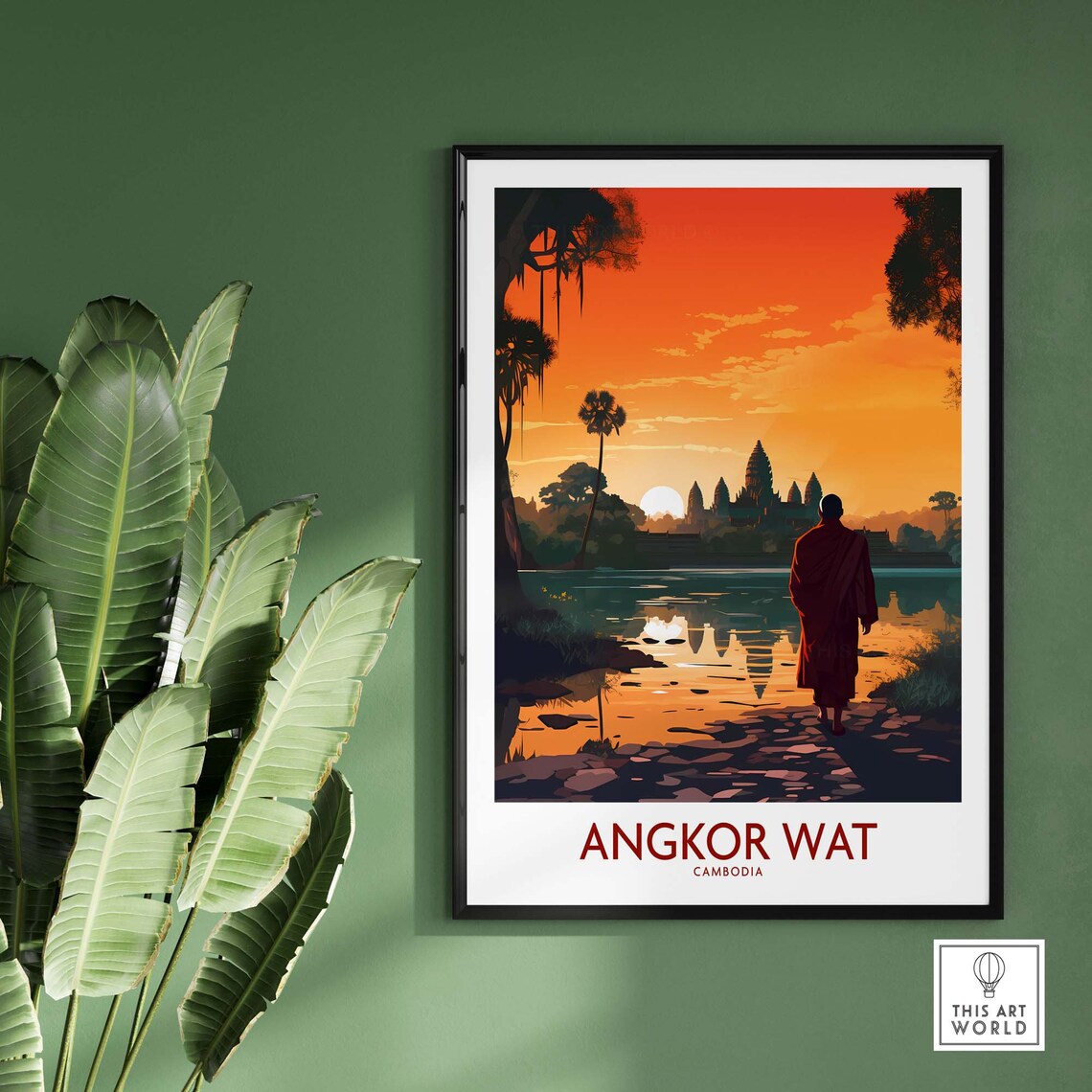 Angkor Wat Travel Print, Asia Landmark Poster - Image 2