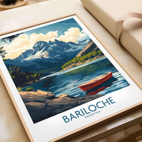 Bariloche Wall Art Print Bariloche Travel Gift Bariloche Wall Decor Argentina Art Print
