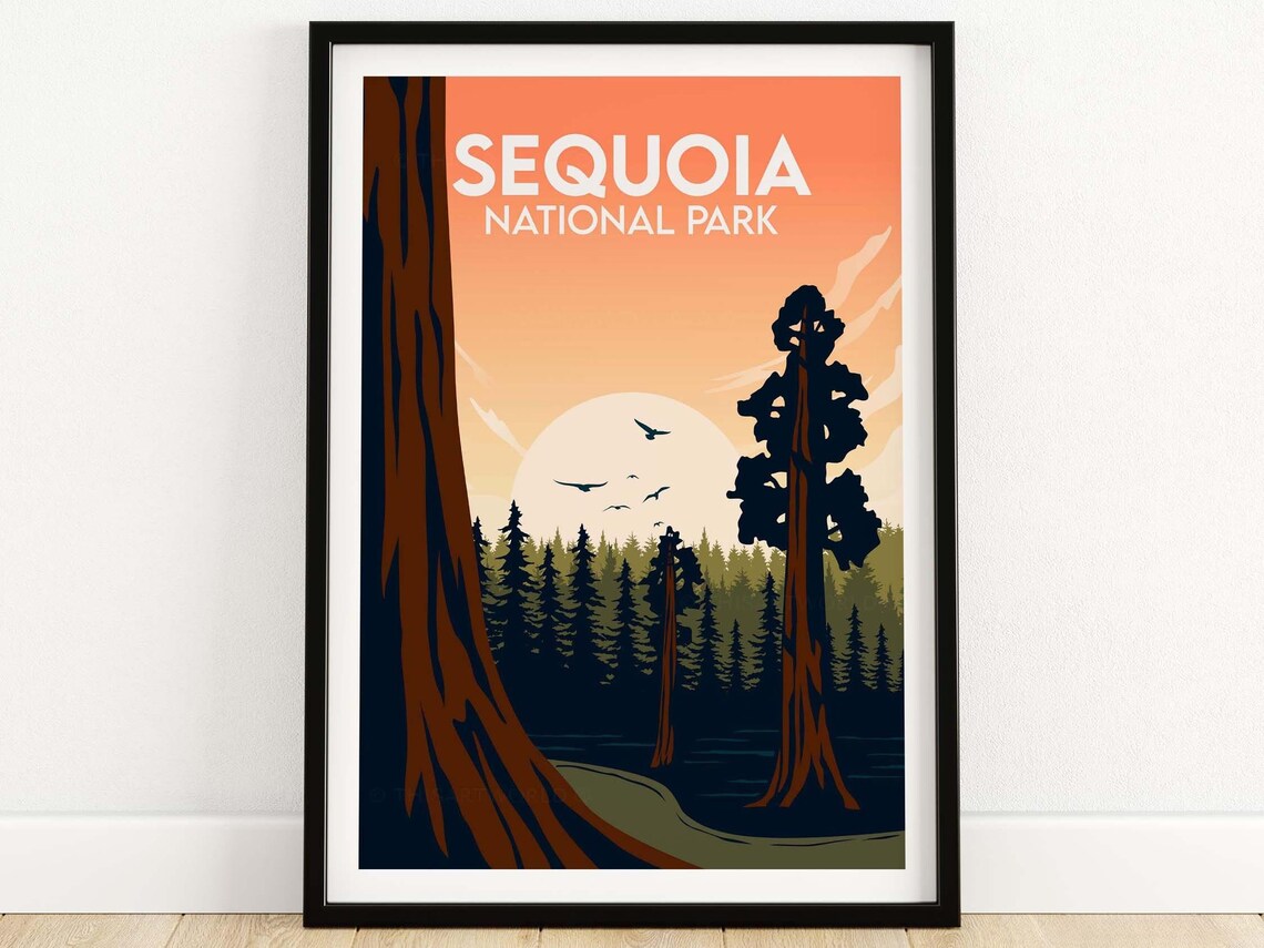 Sequoia National Park California Travel Poster