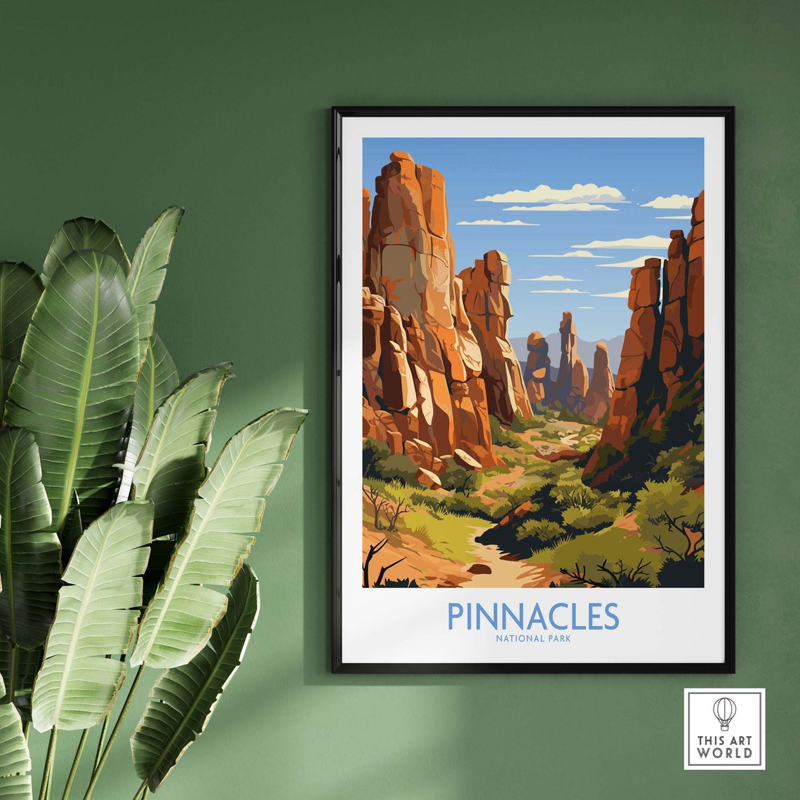 Pinnacles National Park Towering Rock Formations Desert Poster - Image 2