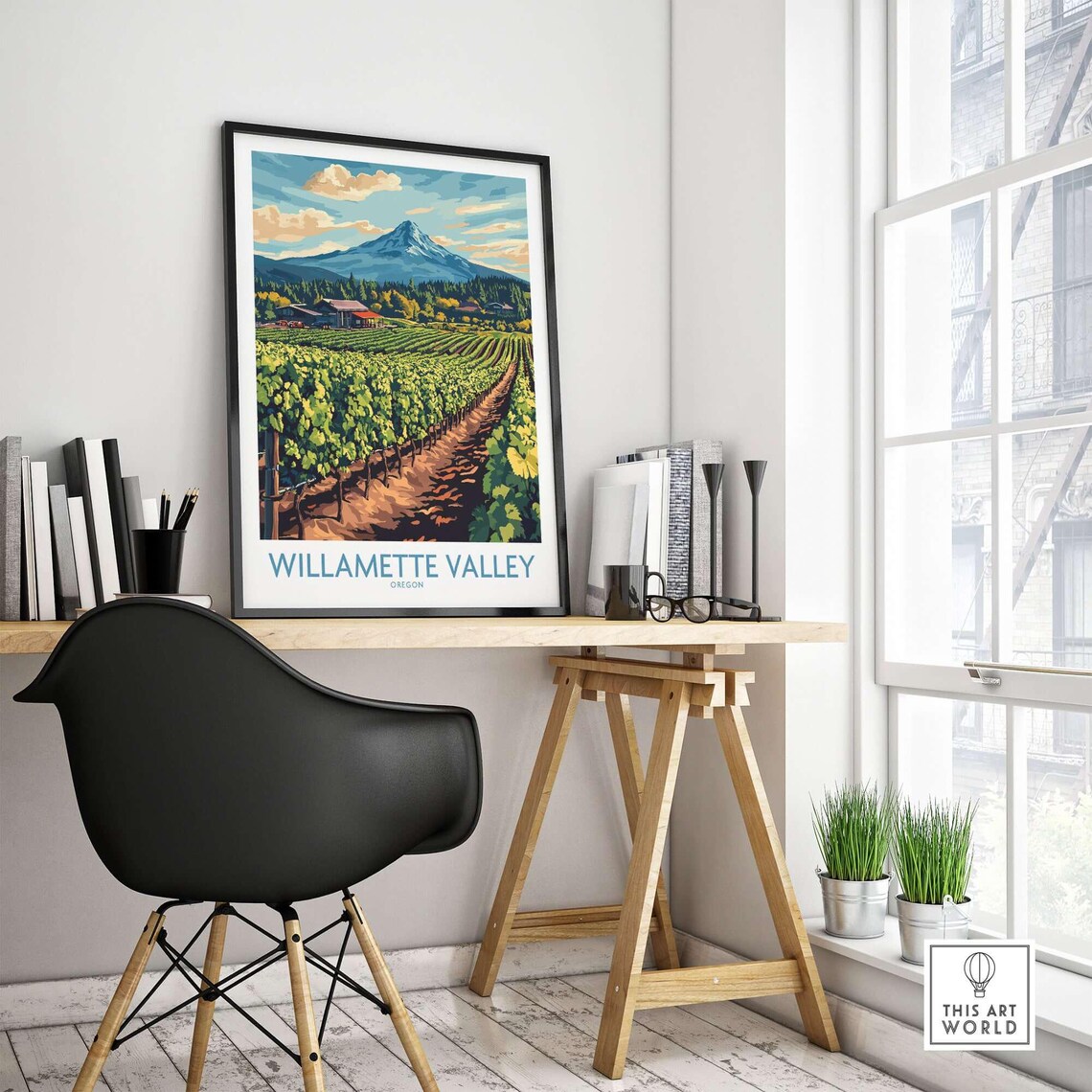 Willamette Valley - Vintage Wine Country Poster - Image 4