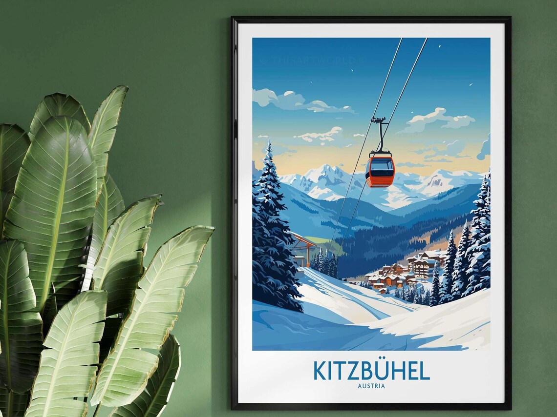Kitzbuhel Austria Ski Resort Art Print