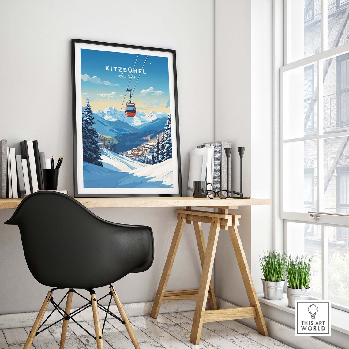 Kitzbuhel Travel Poster, Alpine View Art Print - Image 4