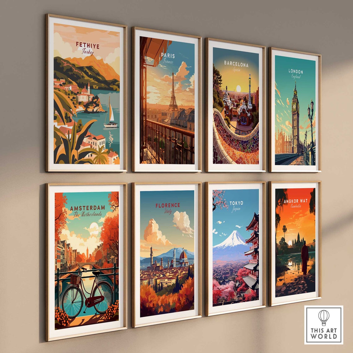 Fethiye Turkey Sailboat Bay Mountain Coastline Serene View Poster - Image 3