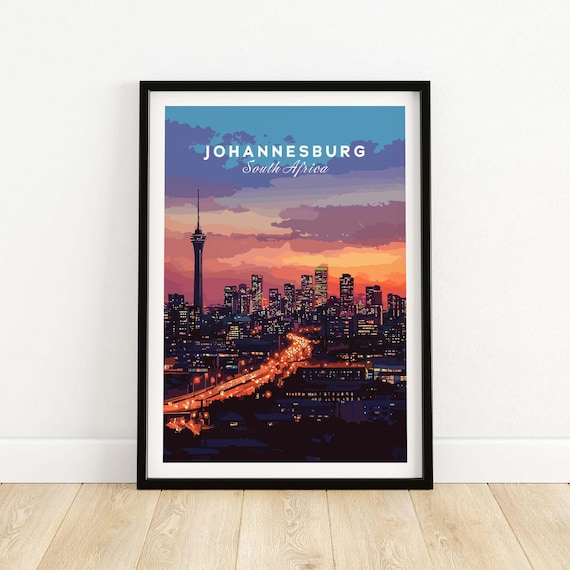 South Africa Skyline, Joburg at Night Art Print