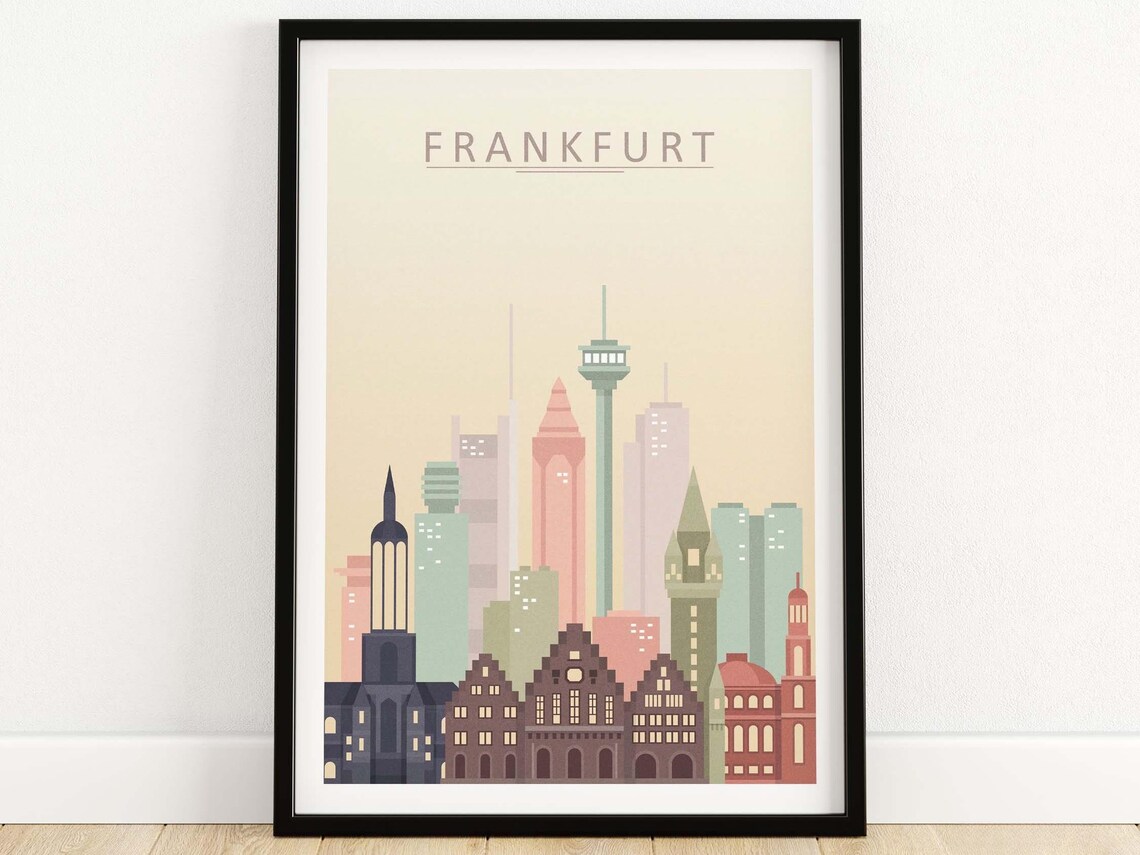 Frankfurt Skyline Art Print, German Cityscape - Image 4