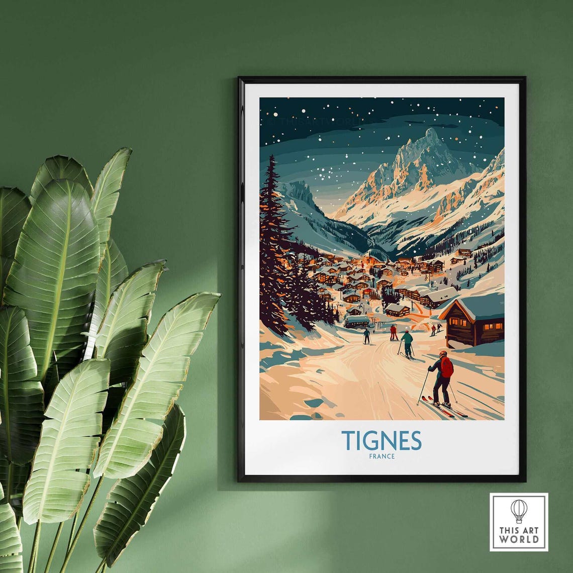 Tignes Ski Resort Travel Poster, France - Image 2