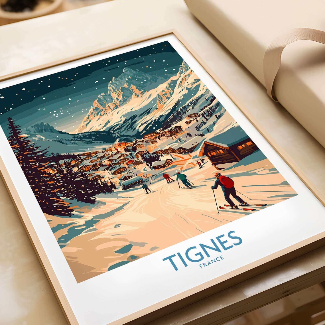 Tignes Ski Resort Travel Poster, France