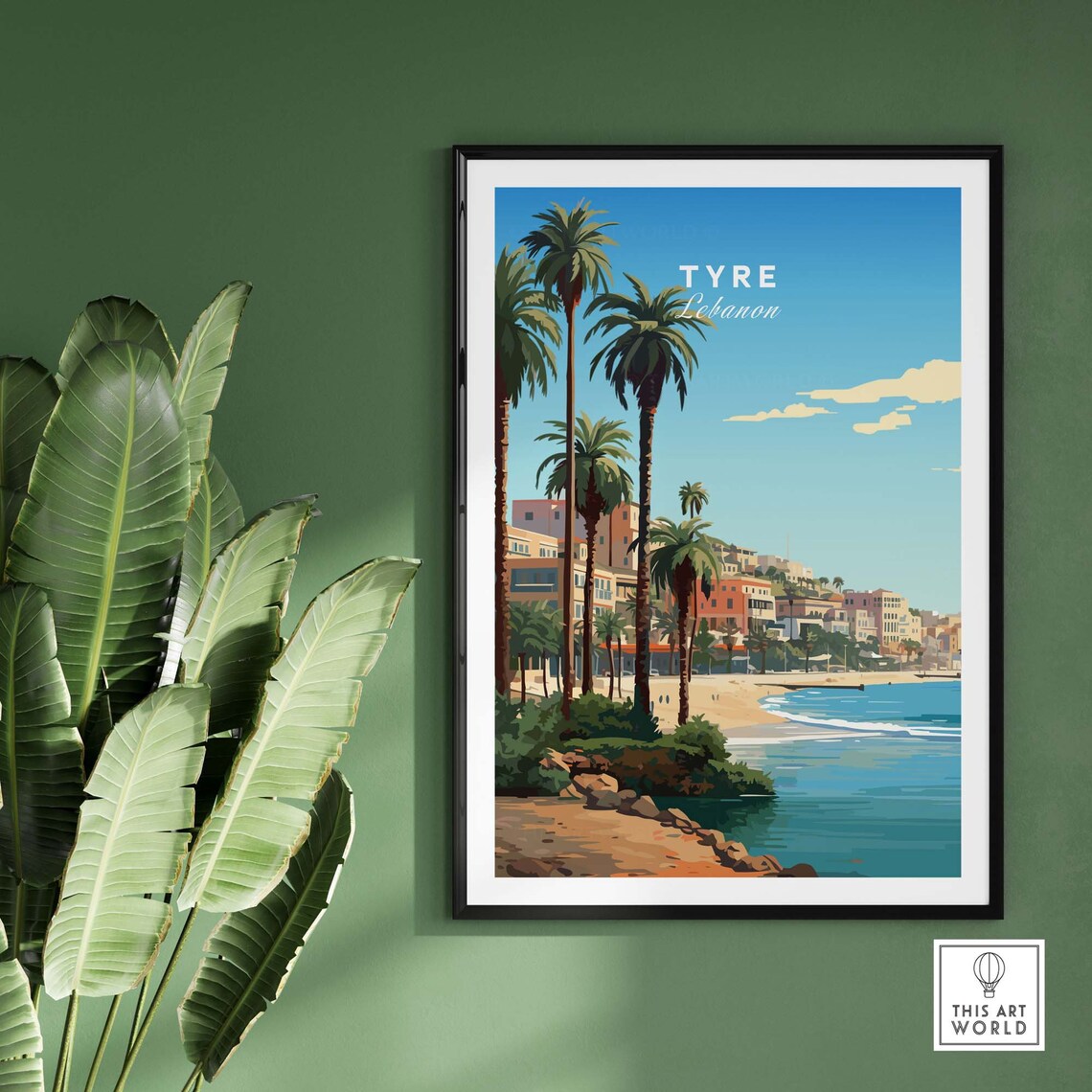 Tyre Lebanon Travel Poster, Home Decor Art Print - Image 2