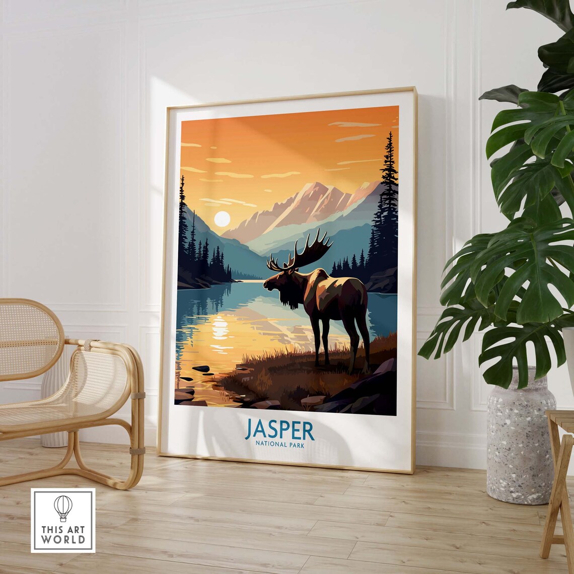 Jasper National Park Travel Poster, Nature Artwork - Image 3