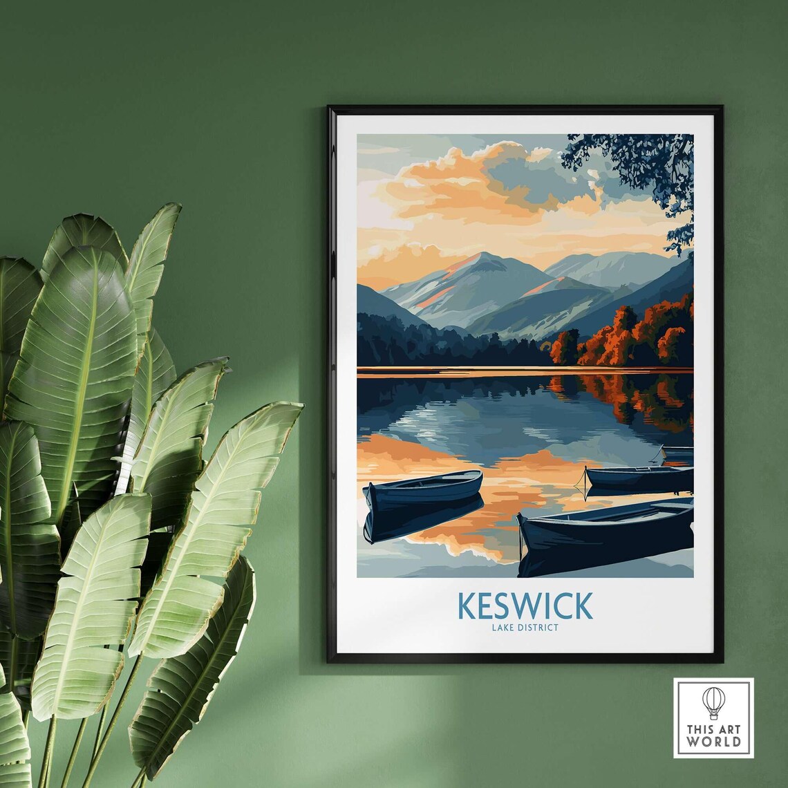 Keswick Art Print, Lake District Landscape - Image 2