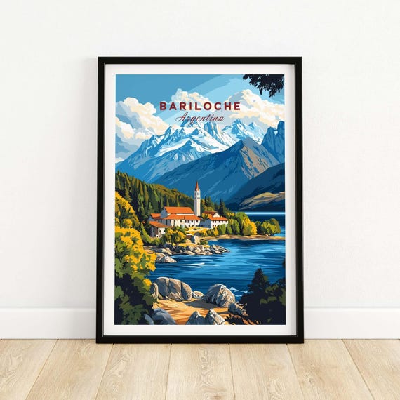 Bariloche Print Bariloche Wall Art Print Argentina Travel Poster Home Decor Bariloche Artwork Poster Gift Bariloche Illustration Art Lover