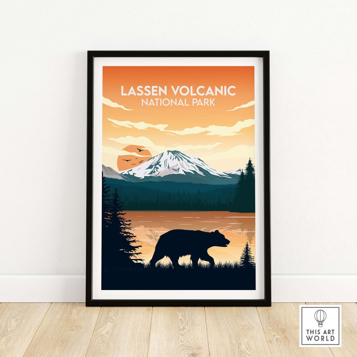Lassen Volcanic National Park Poster, California Bear