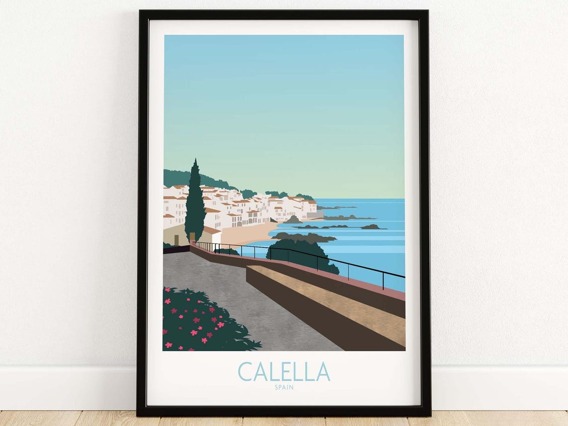 Costa Brava Calella Spain Travel Poster
