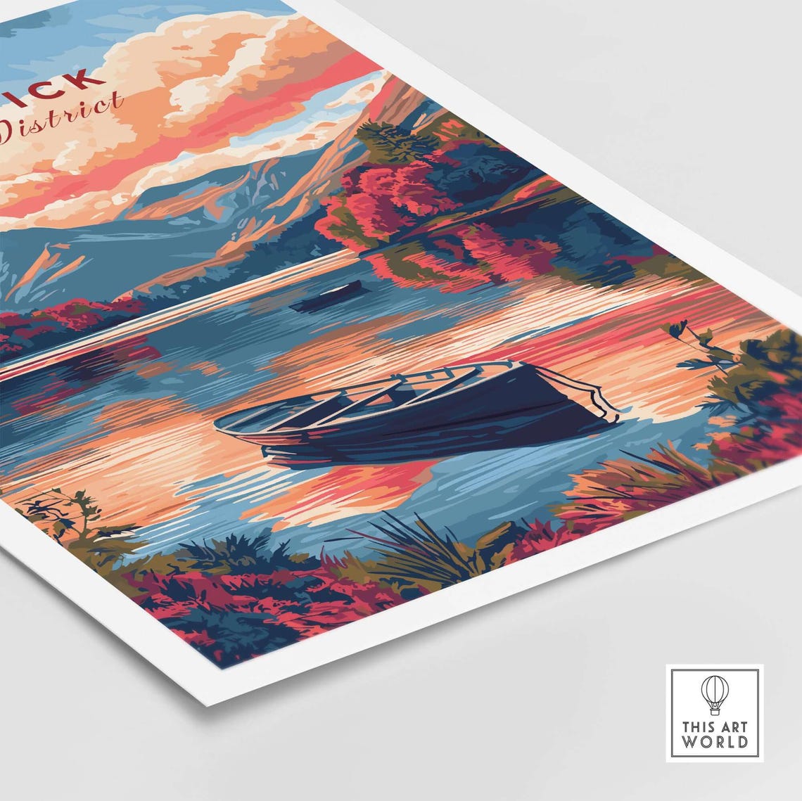 Keswick Lake District - Vintage Travel Poster - Image 5