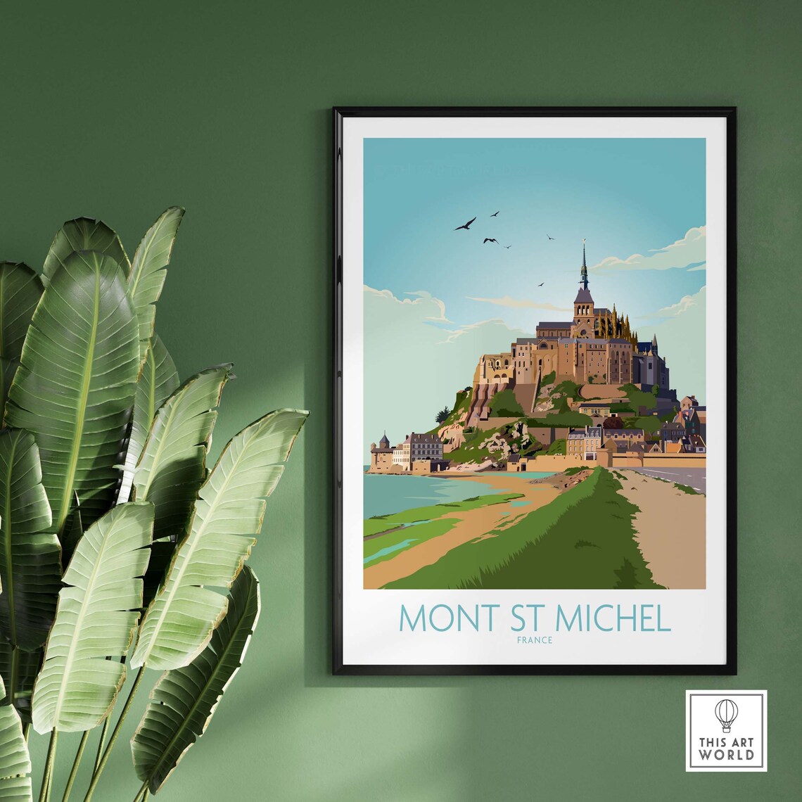 Mont Saint Michel France Travel Poster, Wall Art - Image 3