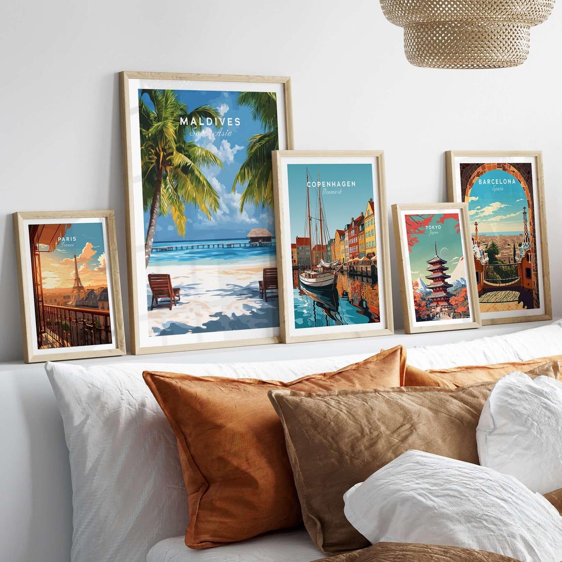 Maldives Tropical Beach Travel Poster, Home Decor - Image 3