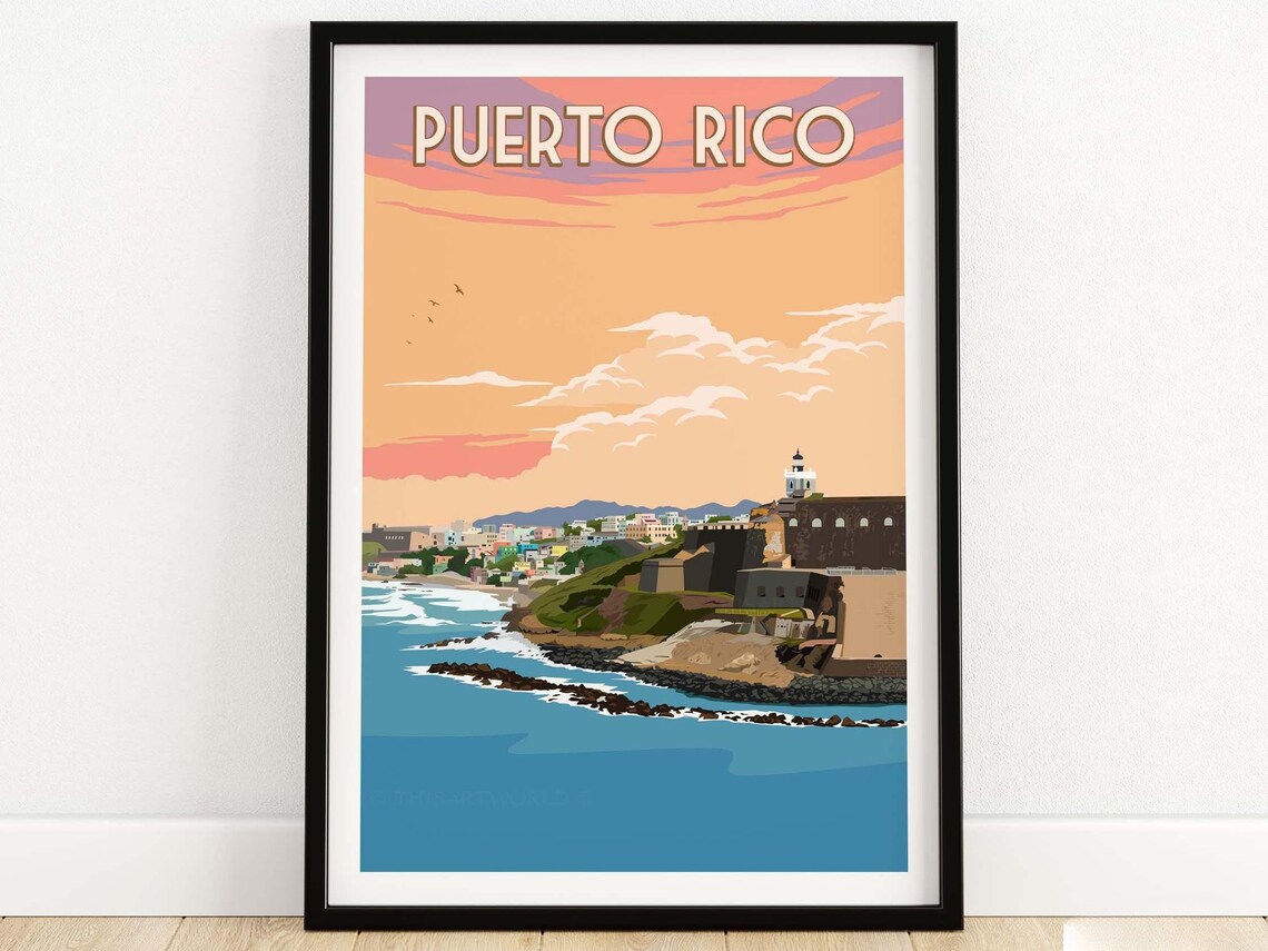Puerto Rico San Juan Travel Poster Print