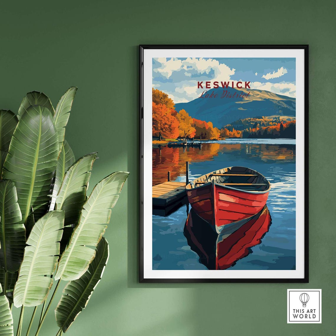 Keswick Travel Poster, Lake District Illustration - Image 2
