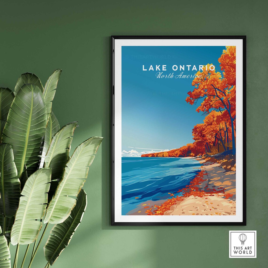 Lake Ontario North America Autumn Shoreline Fall Foliage Poster - Image 2