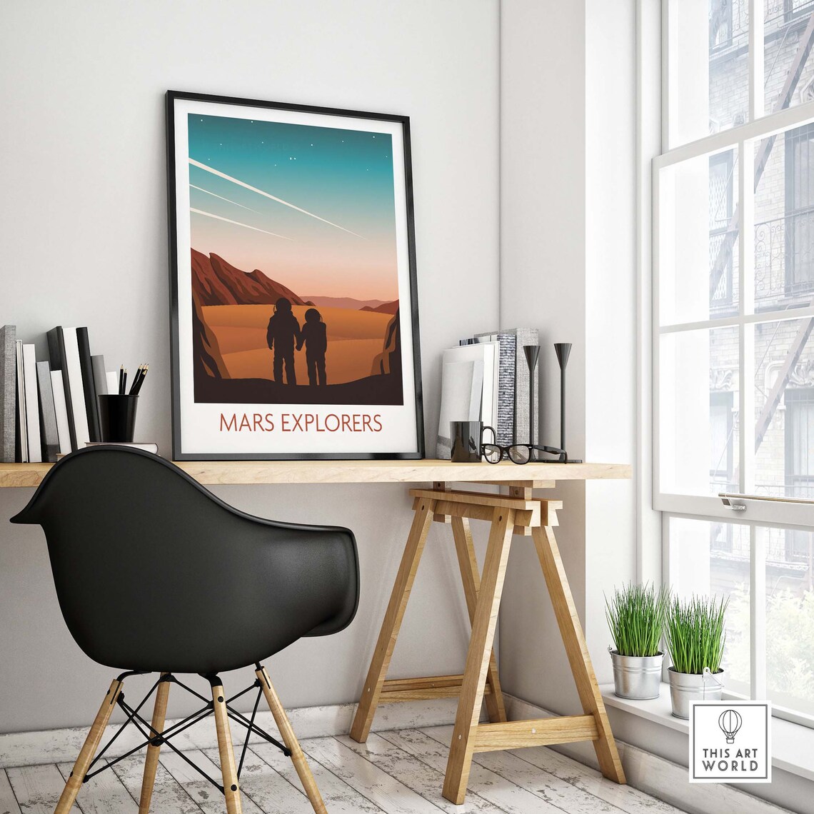 Mars Explorers Travel Poster, Space Wall Art - Image 4