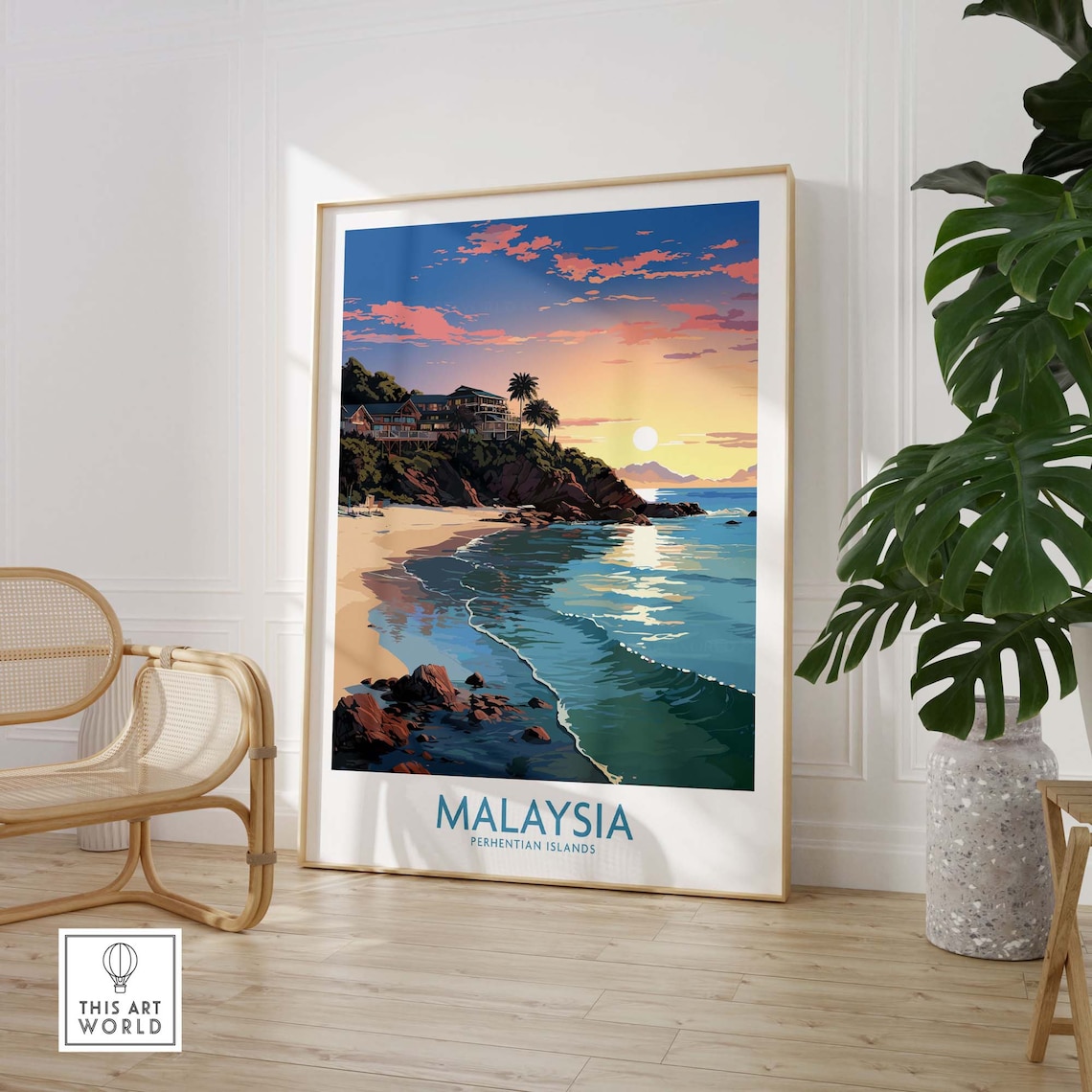 Perhentian Islands Malaysia Travel Poster, Wall Art