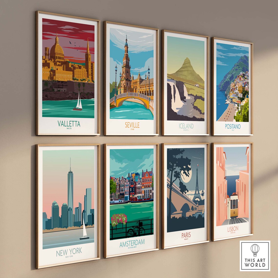 Valletta Travel Poster, Malta Wall Art Print - Image 3