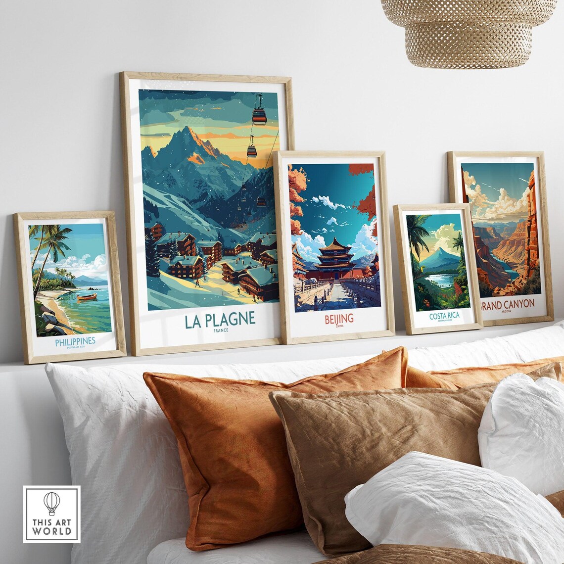 La Plagne Poster, France Ski Lodge Art Print - Image 3