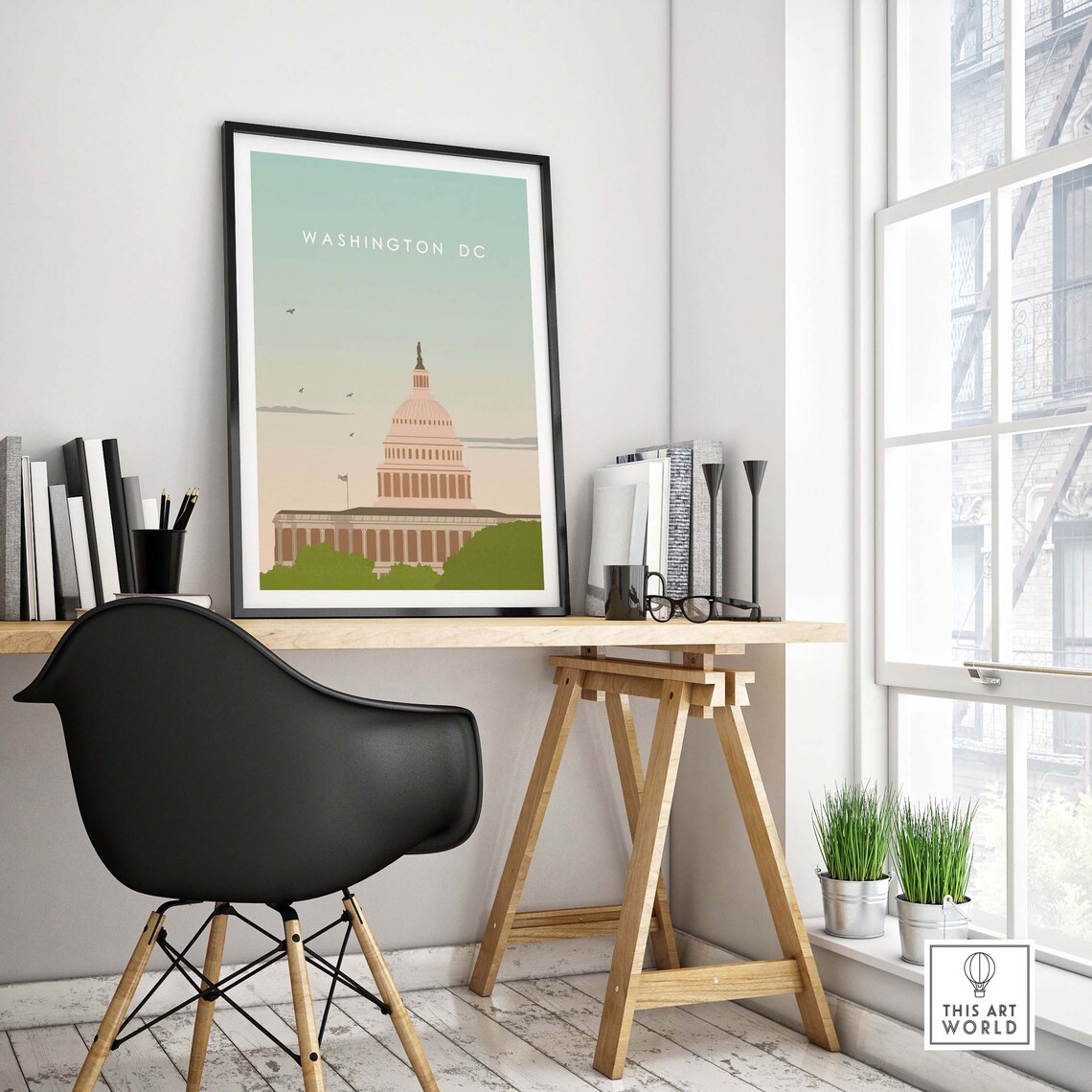 Washington DC Poster Print, Capitol Hill Travel Poster - Image 4