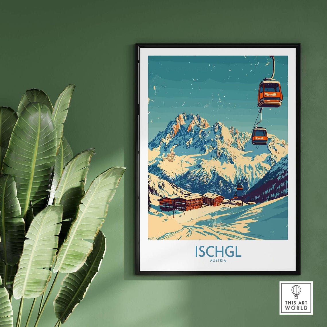 Ischgl Ski Resort Poster, Winter Sports Artwork - Image 2