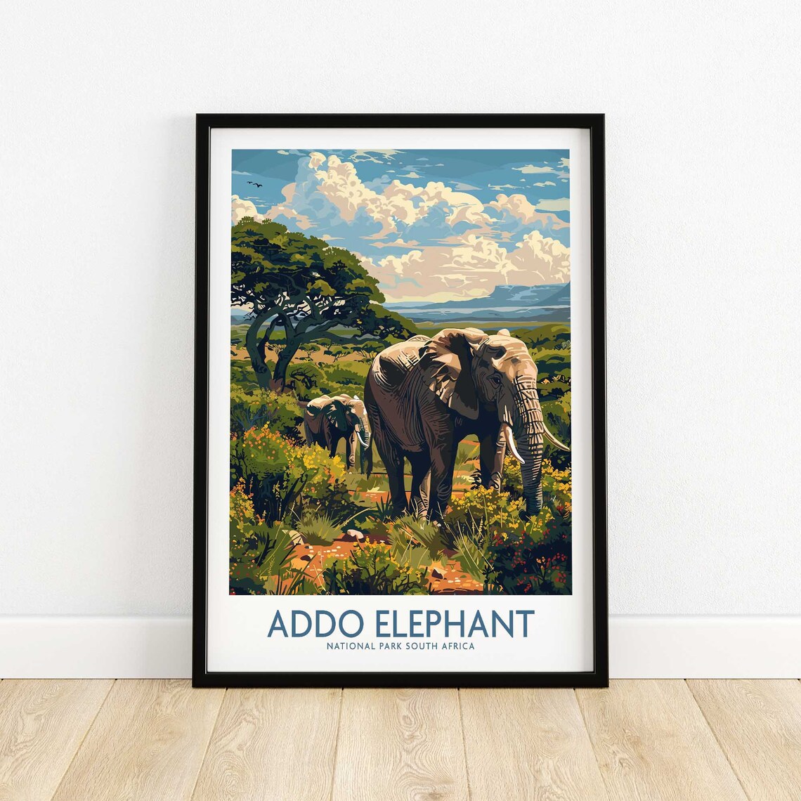 Addo Elephant National Park South Africa Safari Travel Poster - Image 4