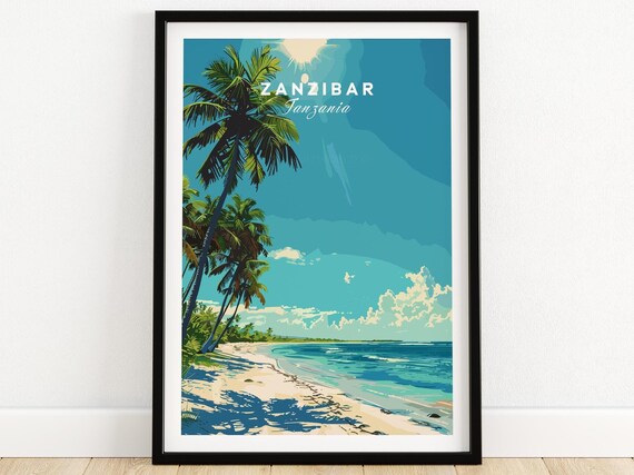 Zanzibar Travel Print Zanzibar Travel Print Wall Art Tanzania Wall Hanging Home Decor Zanzibar Art Lover Gift Zanzibar Birthday Present