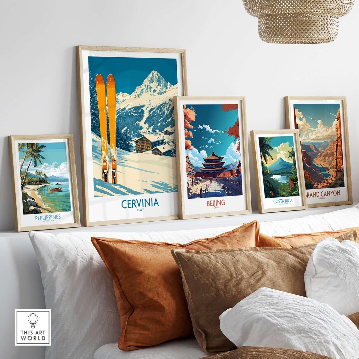Cervinia Ski Wall Art, Italy Winter Sports Poster - Image 3