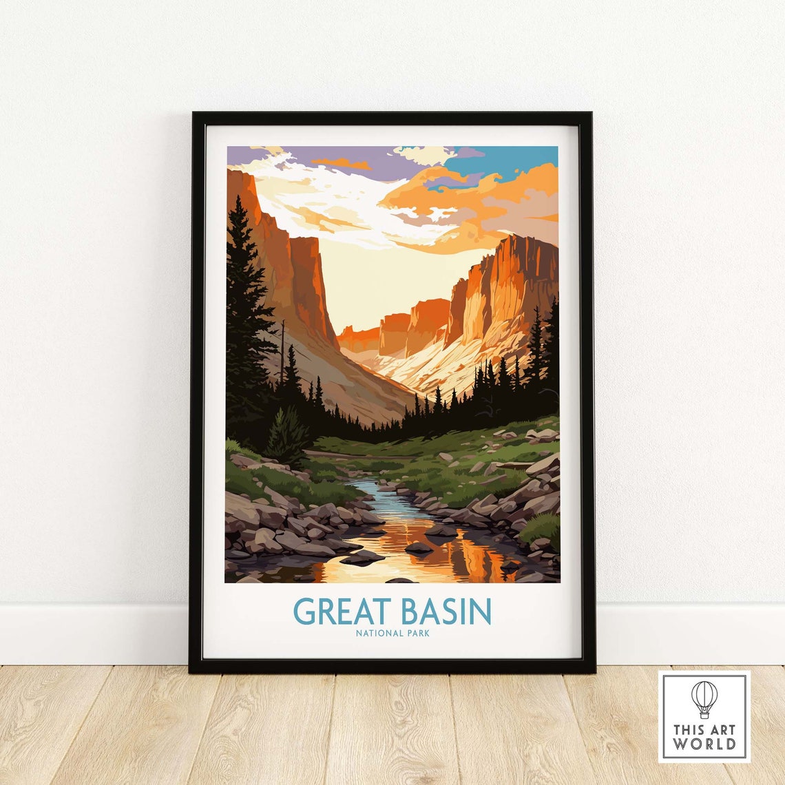 Great Basin National Park Mountain Stream Pine Canyon Poster