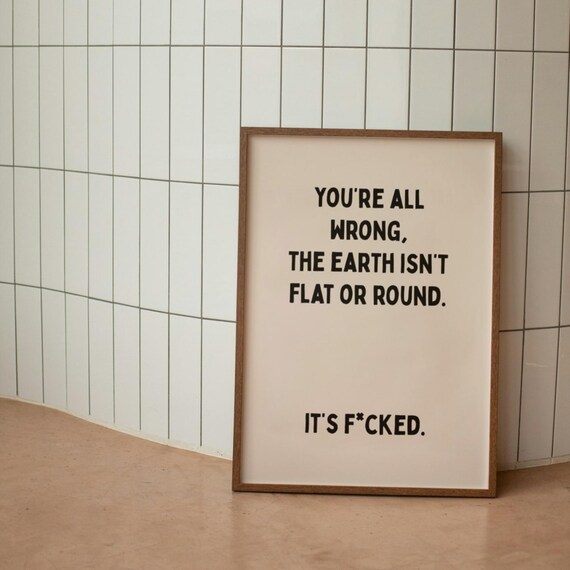 Rude Poster Swear Prints Funny Wall Art Fck It Print