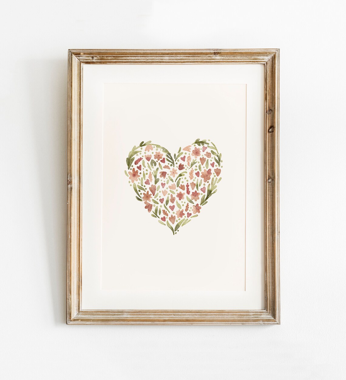 Flower Heart Watercolor Nursery Wall Art Print - Image 2