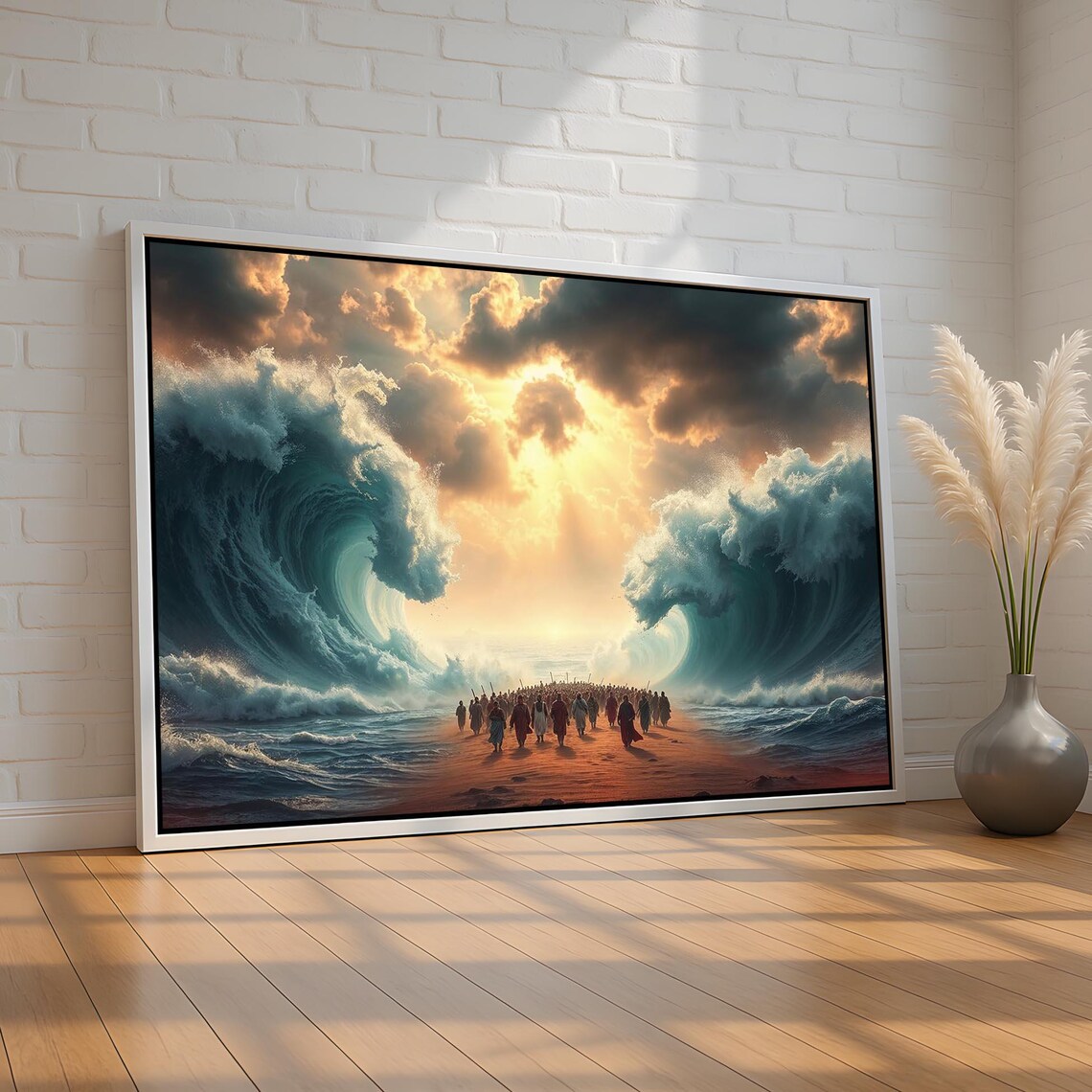Parting of the Red Sea Epic Biblical Walls of Water Art Poster